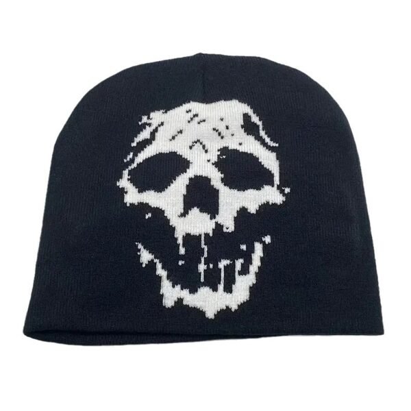 Gothic Letter Jacquard Beanie Hat - Image 4