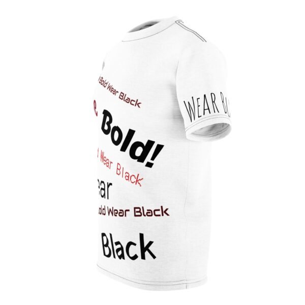 Be Bold Wear Black Unisex Cut & Sew Tee (AOP) - Image 4