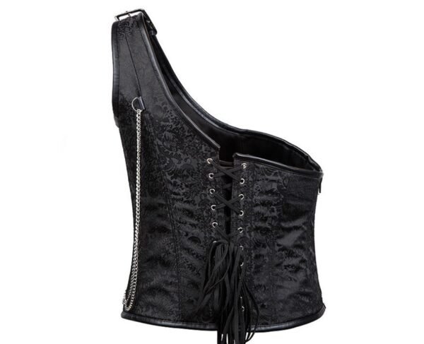 One-Shoulder Goth Corset for Men - Image 5