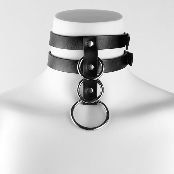 Fashion Harajuku Punk Leather Collar Punk Rivets - Image 3