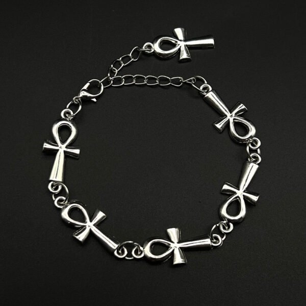 Gothic Cross Bracelet Silver - Image 3