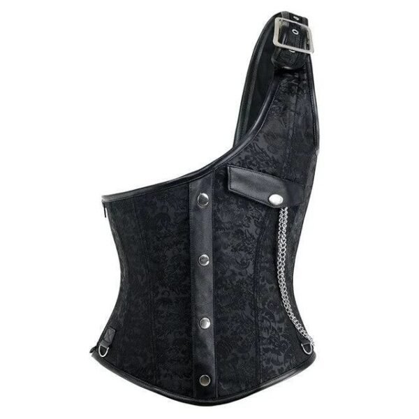 One-Shoulder Goth Corset for Men - Image 3