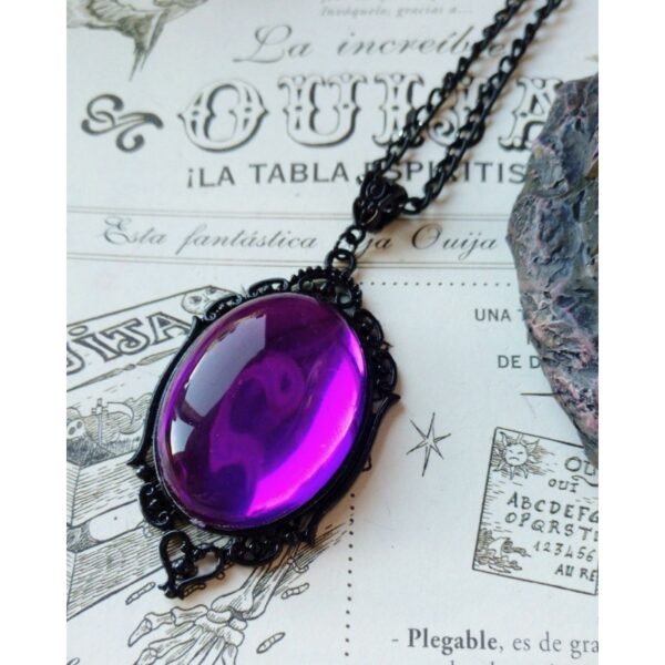 Vintage Gothic Quartz Crystal Necklace - Image 2