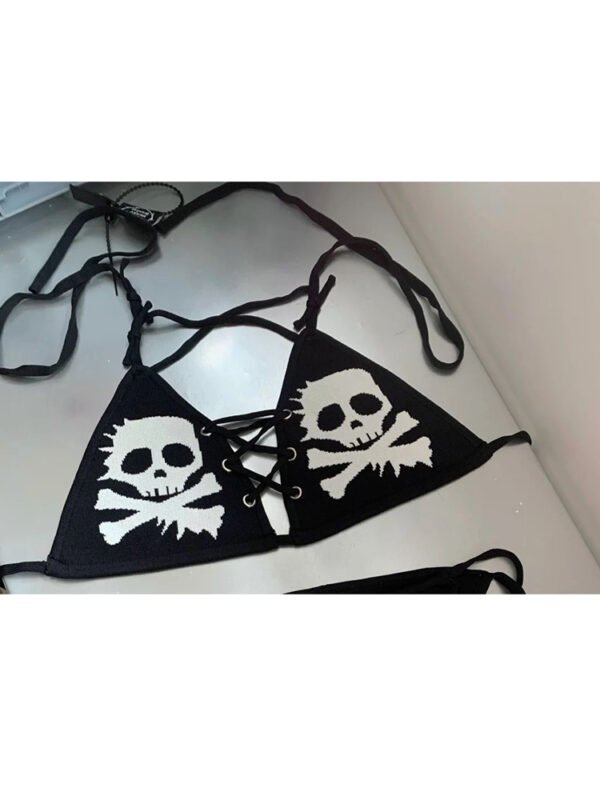 Women's Gothic Goth Punk Skull Bikini Set - Image 2