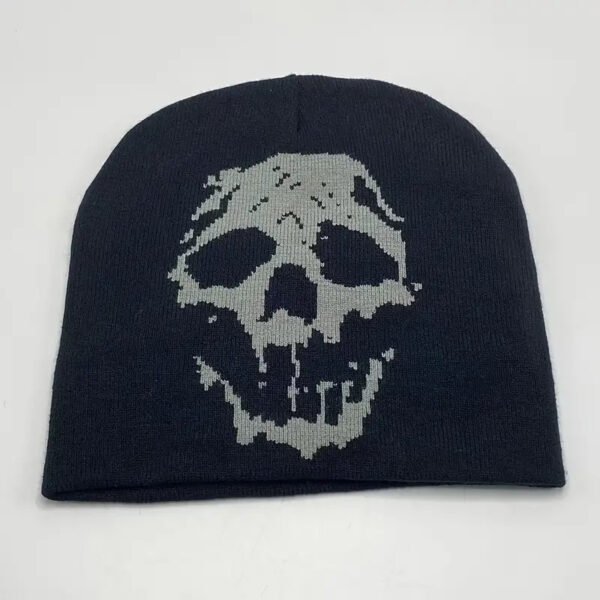 Gothic Letter Jacquard Beanie Hat - Image 5