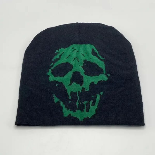 Gothic Letter Jacquard Beanie Hat - Image 2