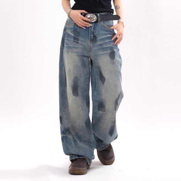 Painting Splash-ink Jeans Men And Women Punk Loose