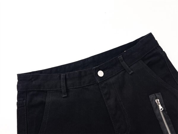 Punk Rock Zipper Stitching Design Jeans - Image 3