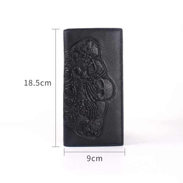 Rose Skull Punk Rock Wallet Long Men's Clutch - Image 2