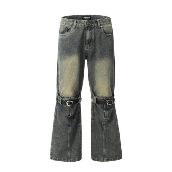 Men's Punk Rock Niche Personality Loose Wide Leg Horn Long Pants - Image 5