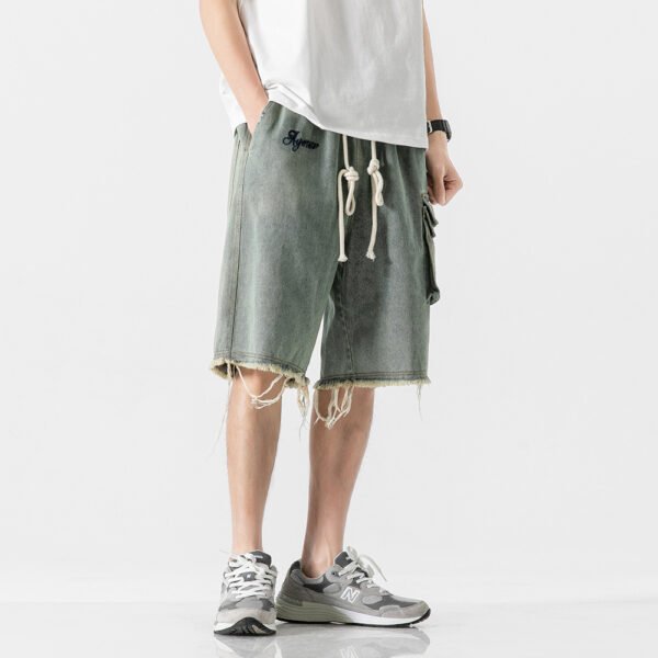 Fashion Work Clothes Denim Shorts Men's Punk - Image 8
