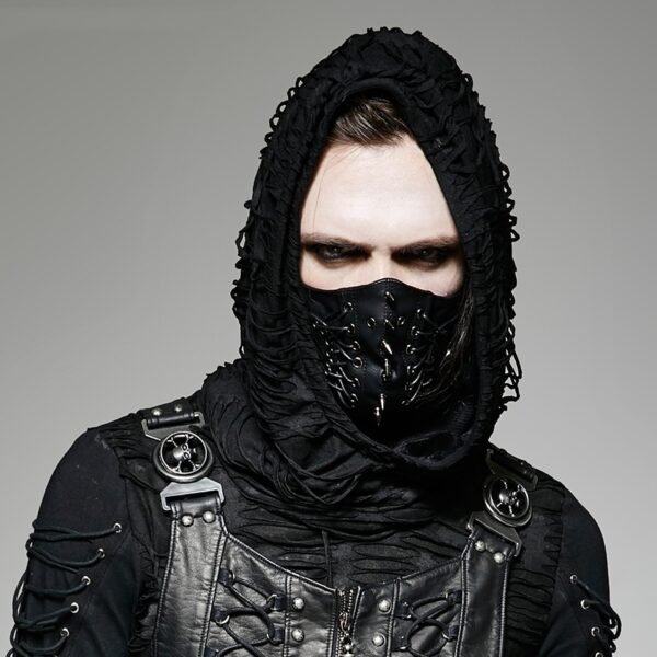 Rock Spike Unisex Punk Rope Leather Mask