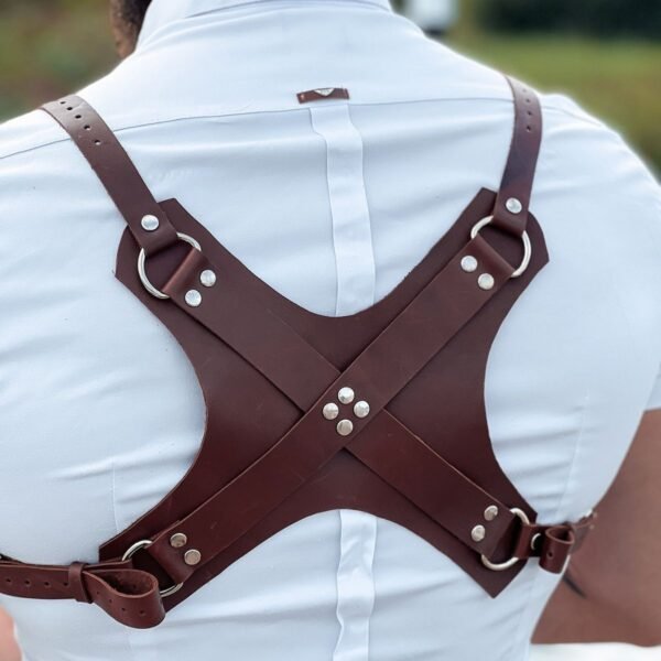 Men's Leather Strap Punk One-piece Shirt Accessories - Image 3