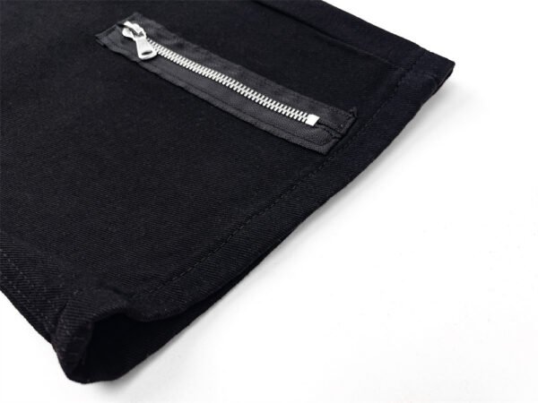 Punk Rock Zipper Stitching Design Jeans - Image 2