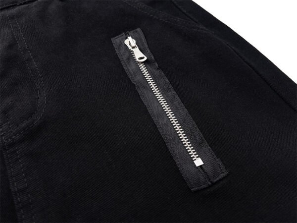 Punk Rock Zipper Stitching Design Jeans - Image 9