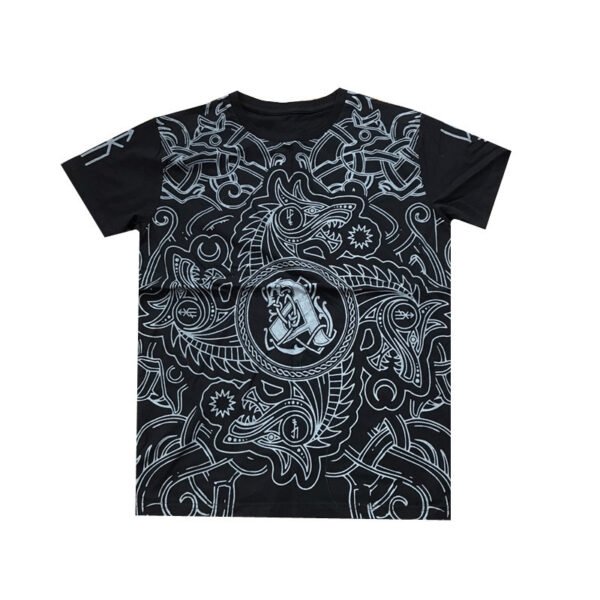 Rock Gothic Punk Men's Round Neck Short Sleeve T-Shirt - Image 4