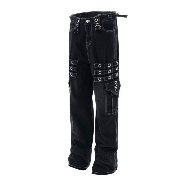 Fashion Punk Rock Cargo Jeans Men - Image 3