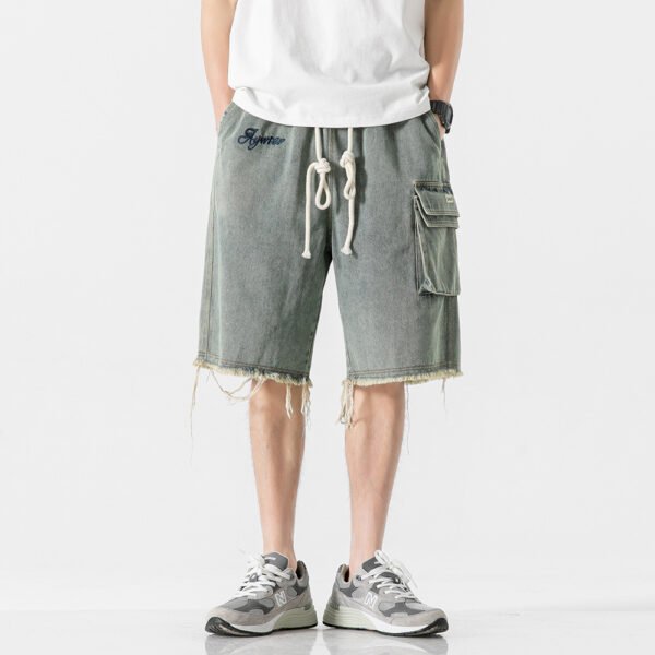 Fashion Work Clothes Denim Shorts Men's Punk - Image 9