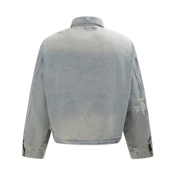 Punk Worn Out Denim Clothes Jacket Men - Image 3