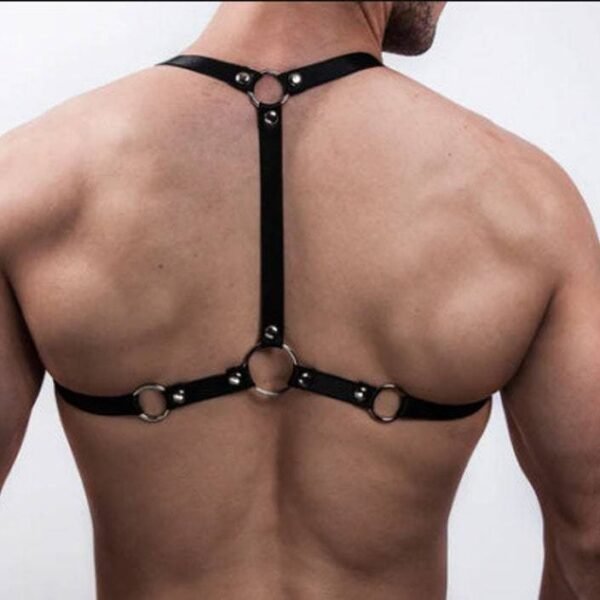 Punk Vest SM Men Sexy Underwear Leather - Image 2