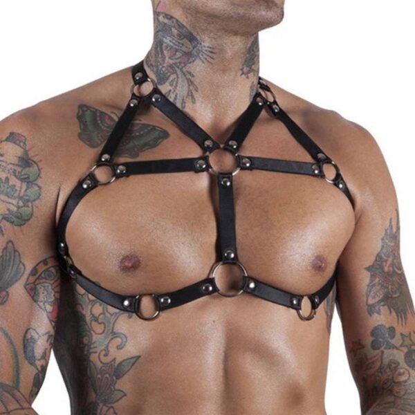 Punk Vest SM Men Sexy Underwear Leather