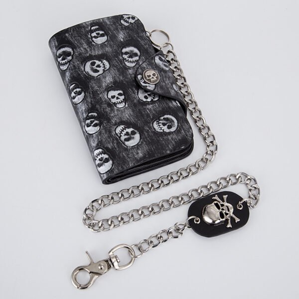 Punk Rock Wallet Skull Anti-theft Chain Clutch - Image 5