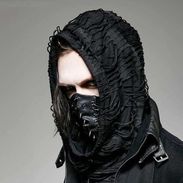 Rock Spike Unisex Punk Rope Leather Mask - Image 5